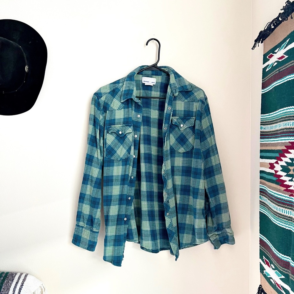 Wrangler pearl snap flannel